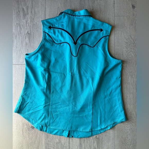 Roper Denver, Colorado blue embroidered western button down size 2x. - Picture 2 of 3